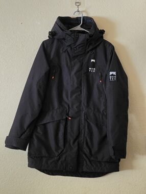 Montec Mountain Technology Men’s Black Waterproof Parka Jacket Size Small